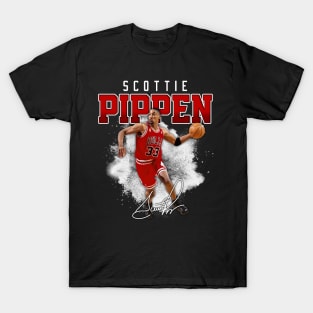 Scottie Pippen Basketball Legend Signature Vintage Retro 80s 90s Bootleg Rap Style T-Shirt